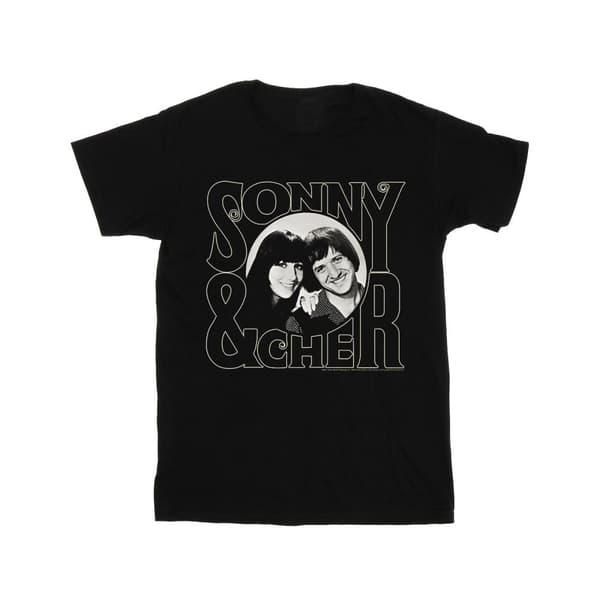 Sonny & Cher T-shirt i bomull med cirkelfoto för flickor