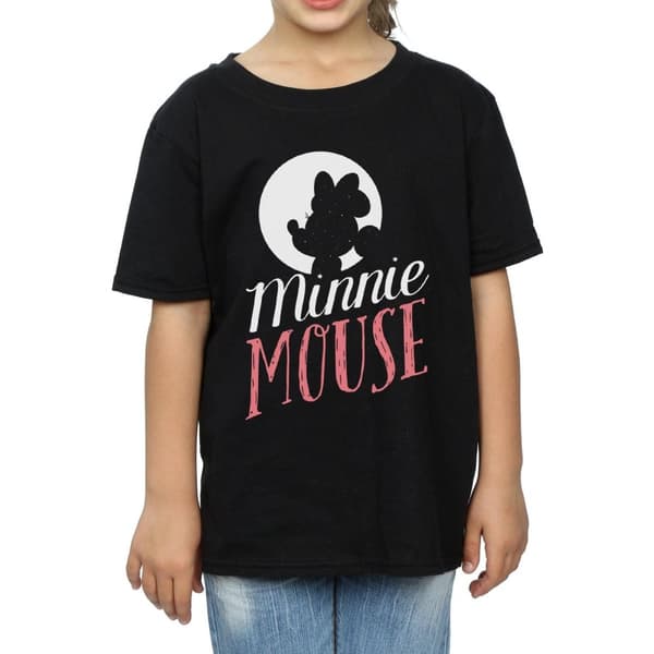 Disney Minnie Mouse Moon Silhouette T-shirt i bomull för flickor