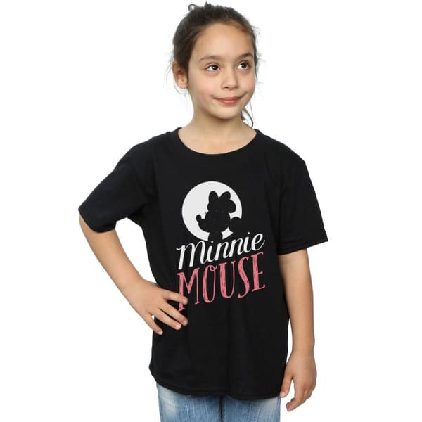 Disney Minnie Mouse Moon Silhouette T-shirt i bomull för flickor
