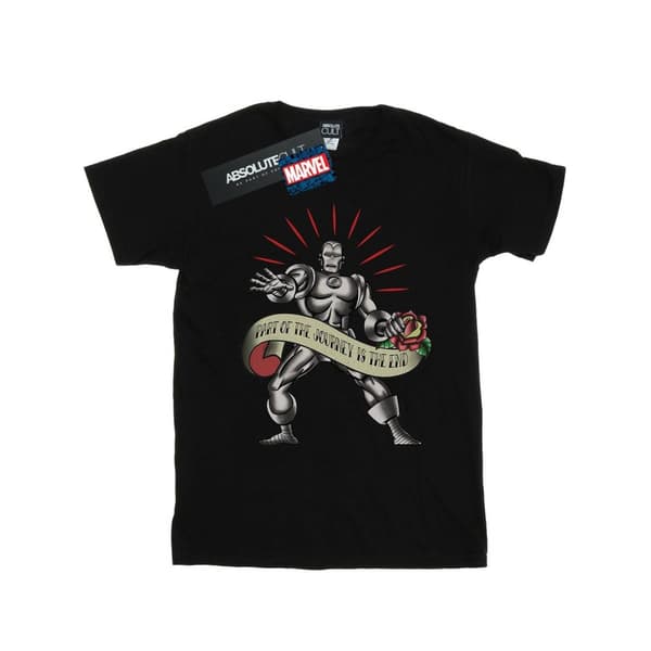 Marvel Mens Iron Man The End Tattoo T-Shirt