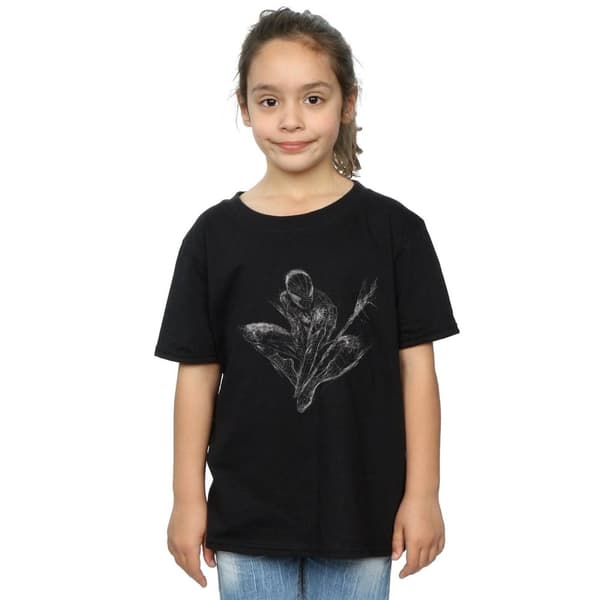 Marvel Spider-Man Web Crouch T-shirt i bomull för flickor