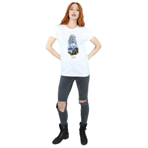 Star Wars Womens/Ladies The Last Jedi Rey Lightsaber Cotton Boyfriend T-Shirt