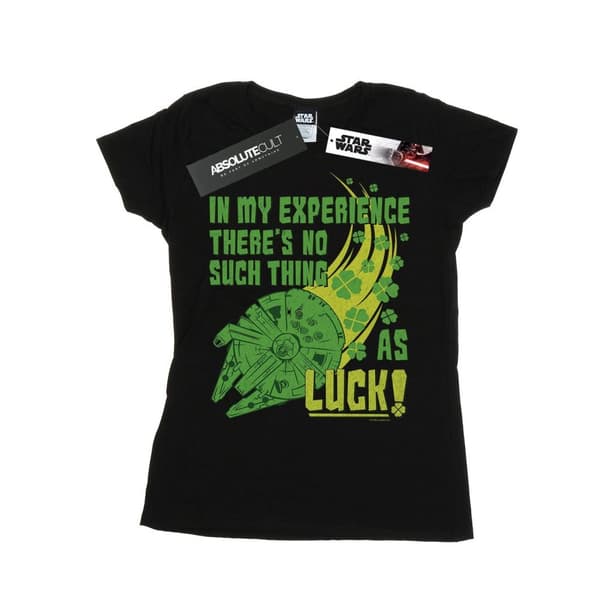 Star Wars Millennium Falcon Shamrock Luck - T-shirt i bomull för damer/damer