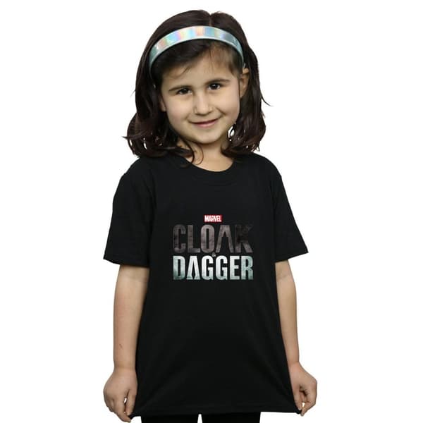 Marvel T-shirt i bomull med Cloak And Dagger-logga för flickor