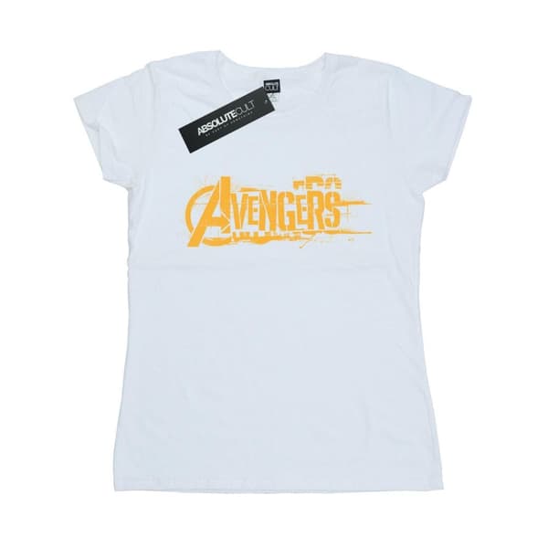 Marvel Womens/Ladies Avengers Infinity War Orange Logo Cotton T-Shirt