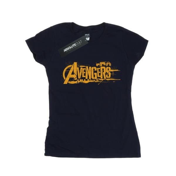 Marvel Womens/Ladies Avengers Infinity War Orange Logo Cotton T-Shirt