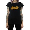 Miniatyrbillede 3 af 5: Marvel Womens/Ladies Avengers Infinity War Orange Logo Cotton T-Shirt