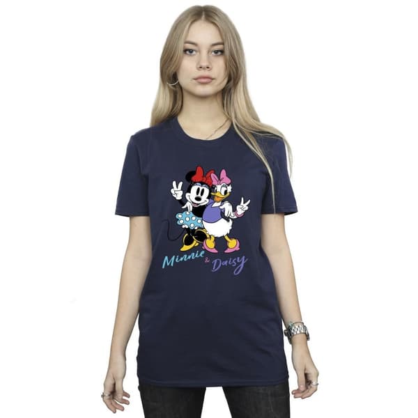 Disney Dam/Lady Minnie Mouse och Daisy Boyfriend T-shirt i bomull