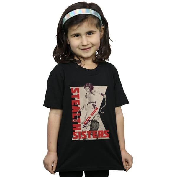 Marvel T-shirt i bomull för flickor - Black Widow Movie Stealth Sisters