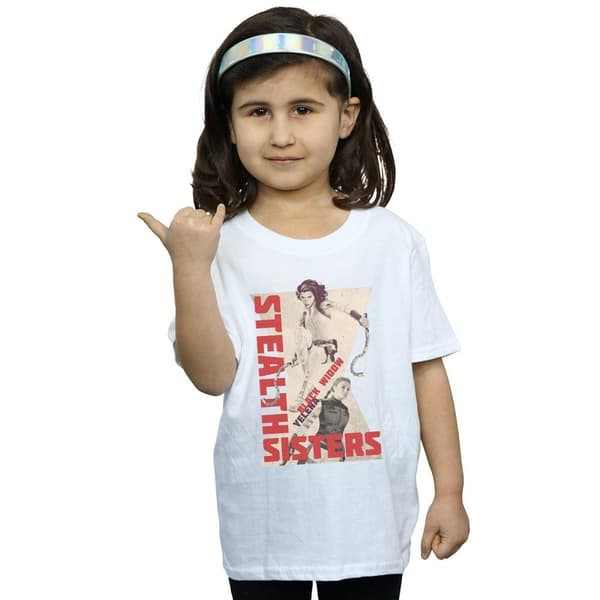 Marvel T-shirt i bomull för flickor - Black Widow Movie Stealth Sisters
