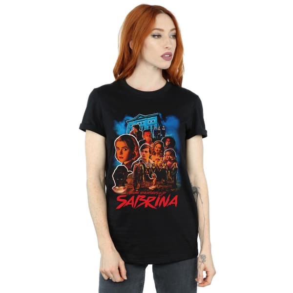 The Chilling Adventures Of Sabrina Dam/Tjej Sabrina Homage Boyfriend T-shirt i bomull