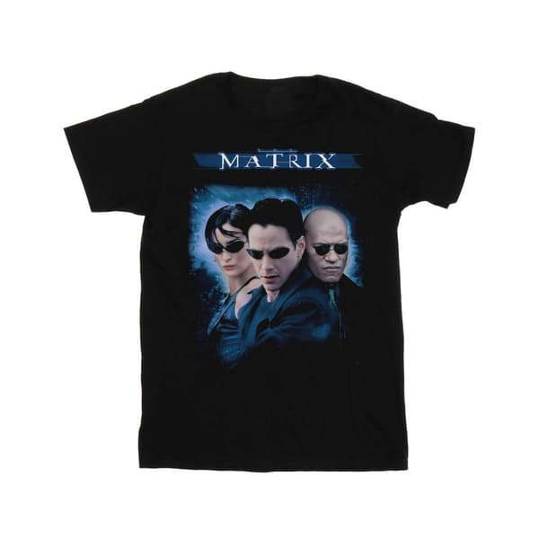 The Matrix Womens/Ladies Code Group Cotton Boyfriend T-Shirt Black S