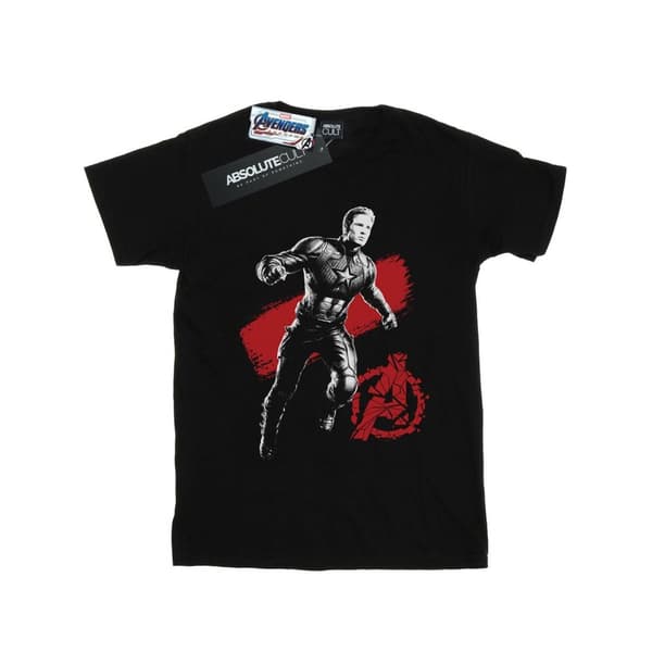 Marvel Mens Avengers Endgame Mono Captain America T-shirt