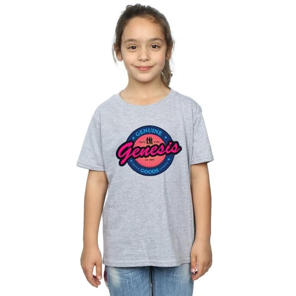 Genesis T-shirt i bomull med neonlogga för flickor