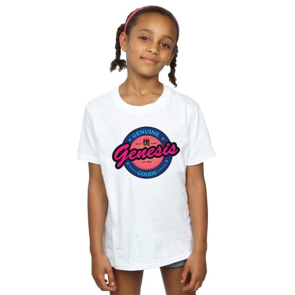 Genesis T-shirt i bomull med neonlogga för flickor
