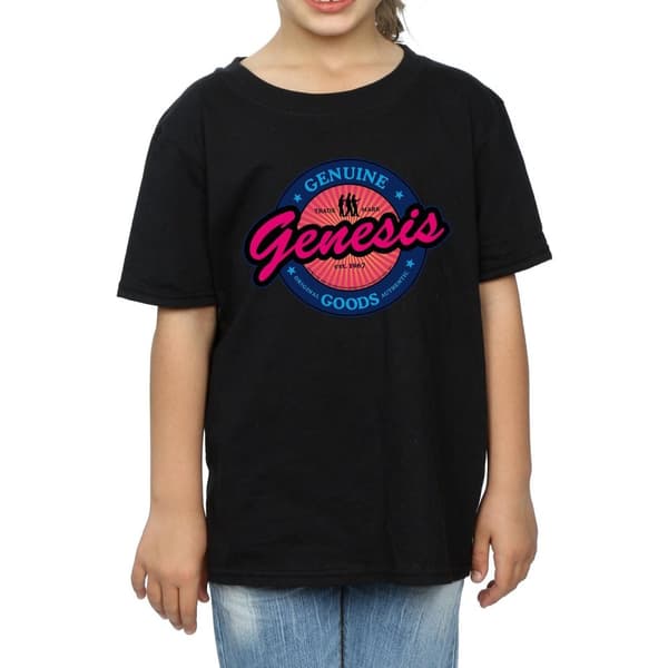 Genesis T-shirt i bomull med neonlogga för flickor