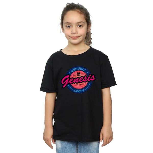 Genesis T-shirt i bomull med neonlogga för flickor