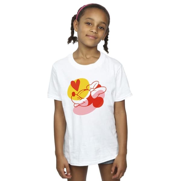 Disney Minnie Mouse Tongue Heart T-shirt i bomull för flickor