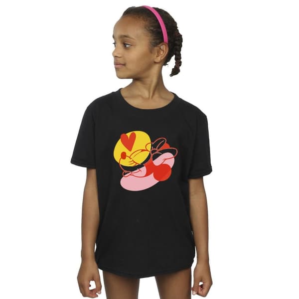 Disney Minnie Mouse Tongue Heart T-shirt i bomull för flickor