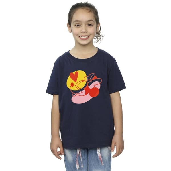 Disney Minnie Mouse Tongue Heart T-shirt i bomull för flickor