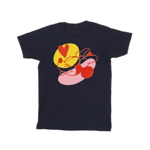 Disney Minnie Mouse Tongue Heart T-shirt i bomull för flickor Navy Blue 9-11 Years