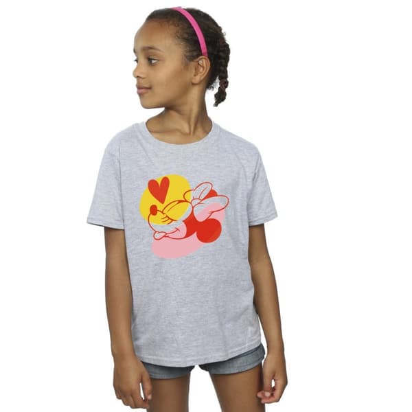 Disney Minnie Mouse Tongue Heart T-shirt i bomull för flickor