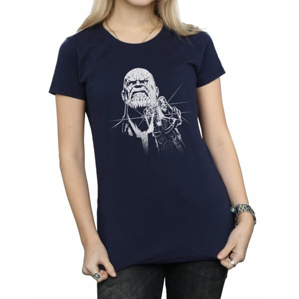 Marvel Womens/Ladies Avengers Infinity War Fierce Thanos Cotton T-Shirt
