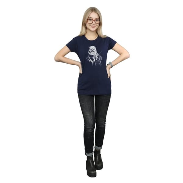 Marvel Womens/Ladies Avengers Infinity War Fierce Thanos Cotton T-Shirt