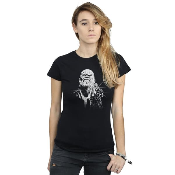 Marvel Womens/Ladies Avengers Infinity War Fierce Thanos Cotton T-Shirt