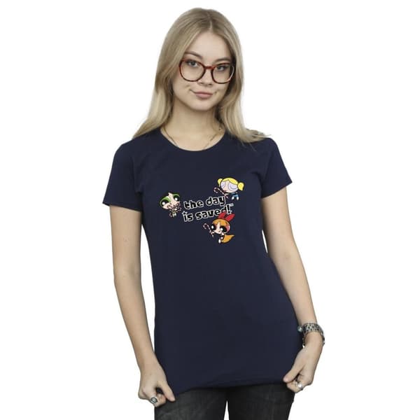 The Powerpuff Girls Womens/Ladies Girls The Day Is Saved Cotton T-Shirt