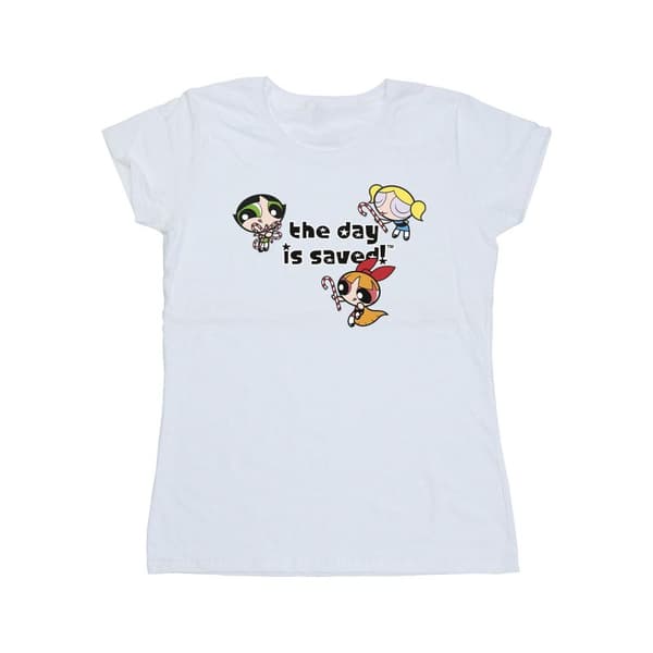 The Powerpuff Girls Womens/Ladies Girls The Day Is Saved Cotton T-Shirt