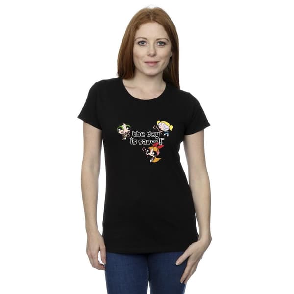 The Powerpuff Girls Womens/Ladies Girls The Day Is Saved Cotton T-Shirt