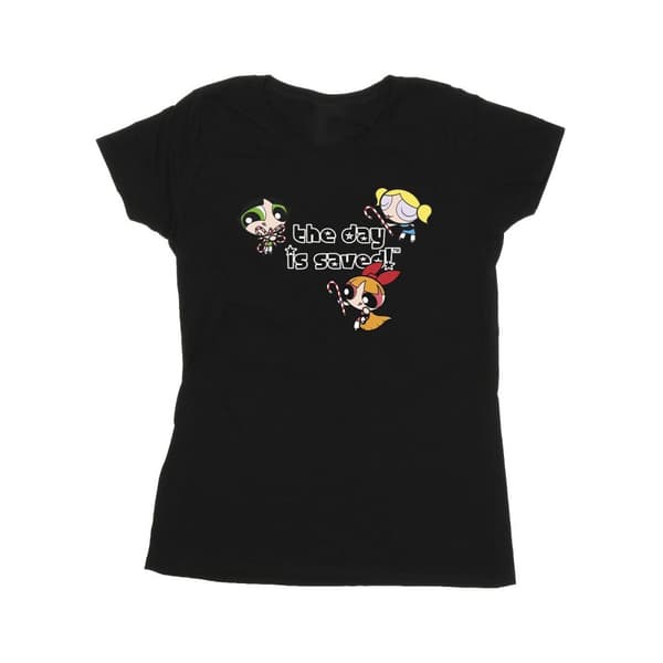 The Powerpuff Girls Womens/Ladies Girls The Day Is Saved Cotton T-Shirt