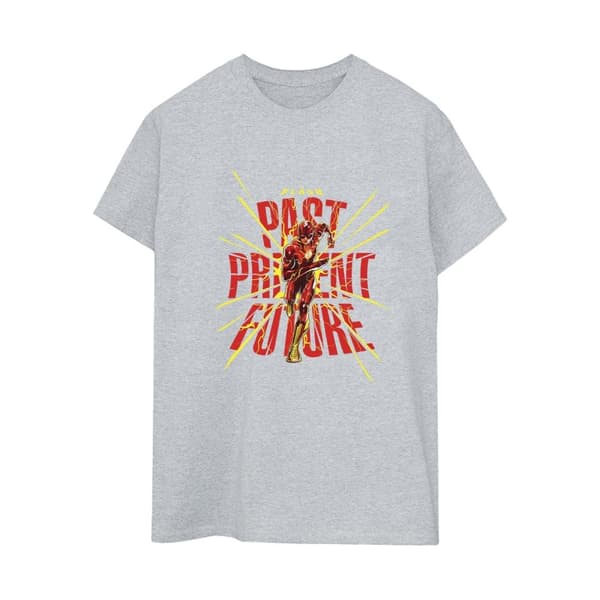 DC Comics Womens/Ladies The Flash Past Present Future Cotton Boyfriend T-Shirt