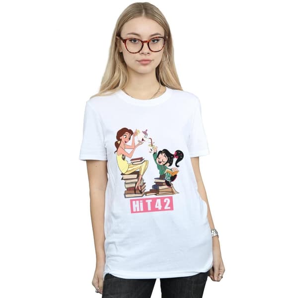 Disney Dam/Tjej Wreck It Ralph Belle And Vanellope Boyfriend T-shirt i bomull