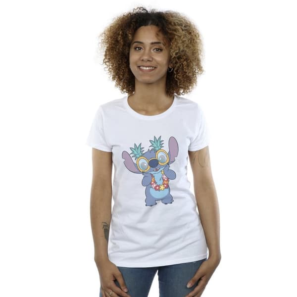 Disney Womens/Ladies Lilo And Stitch Tropical Fun Cotton T-Shirt