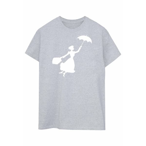 Disney Womens/Ladies Mary Poppins Flying Silhouette Cotton Boyfriend T-Shirt