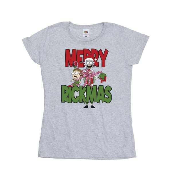 Rick And Morty Womens/Ladies Merry Rickmas Cotton T-Shirt