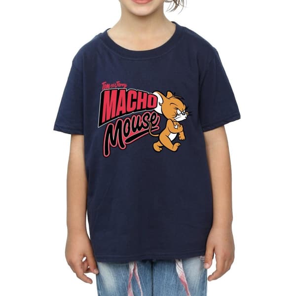 Tom And Jerry Macho Mouse T-shirt i bomull för flickor