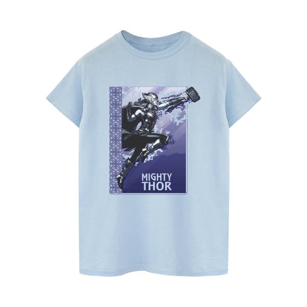 Marvel Dam/Tjej Thor Love And Thunder Mighty Thor Bomull Boyfriend T-shirt