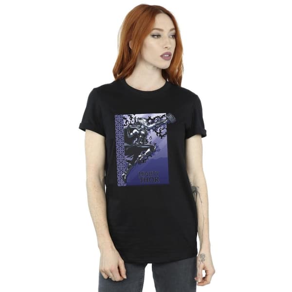 Marvel Dam/Tjej Thor Love And Thunder Mighty Thor Bomull Boyfriend T-shirt