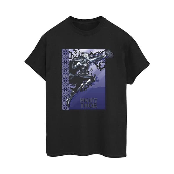 Marvel Dam/Tjej Thor Love And Thunder Mighty Thor Bomull Boyfriend T-shirt