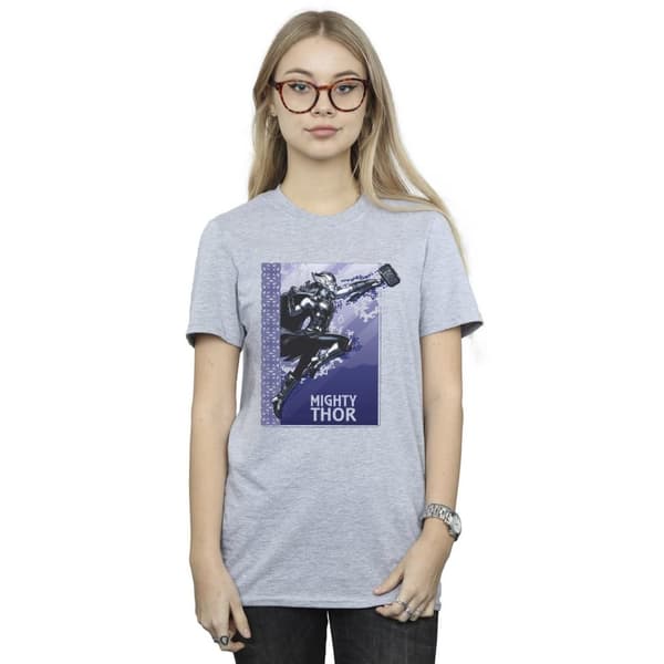 Marvel Womens/Ladies Thor Love And Thunder Mighty Thor Cotton Boyfriend T-Shirt