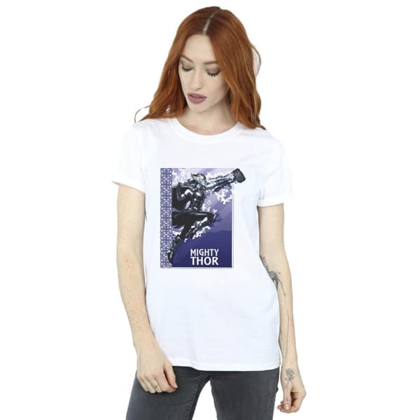 Marvel Womens/Ladies Thor Love And Thunder Mighty Thor Cotton Boyfriend T-Shirt