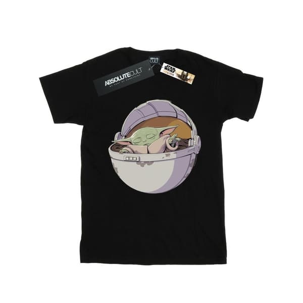Star Wars Girls The Mandalorian Sleeping Child Cotton T-Shirt