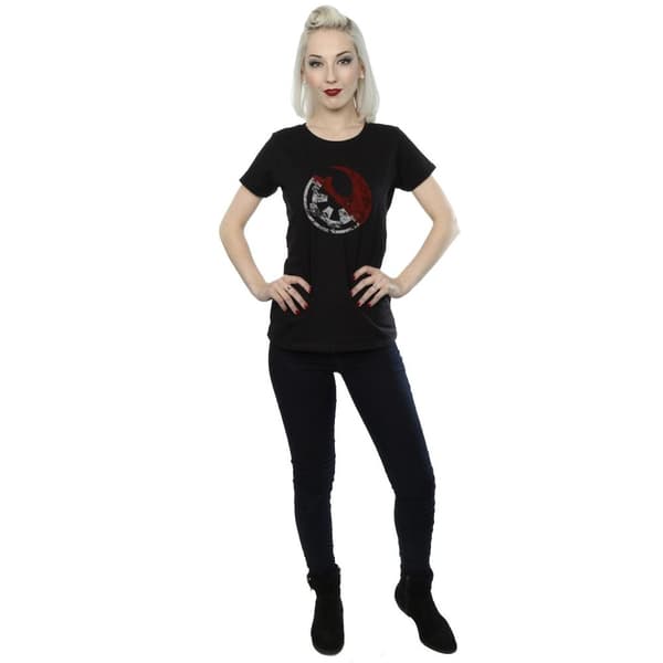 Star Wars Womens/Ladies Rogue One Rusty Emblems Cotton T-Shirt