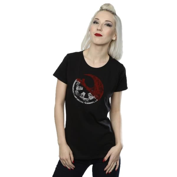 Star Wars Womens/Ladies Rogue One Rusty Emblems Cotton T-Shirt