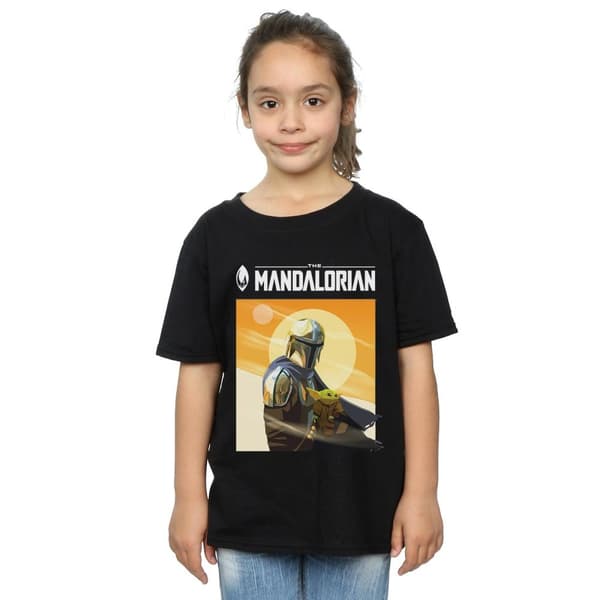 Star Wars Girls The Mandalorian The Child Two Moons Cotton T-Shirt