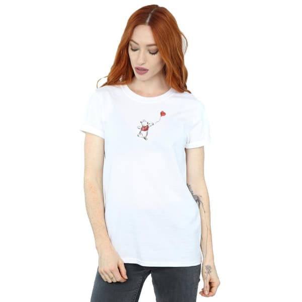 Disney Dam/kvinnor Winnie The Pooh Balloon Boyfriend T-shirt i bomull
