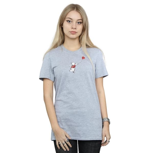 Disney Dam/kvinnor Winnie The Pooh Balloon Boyfriend T-shirt i bomull